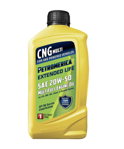 Lubricante Automotriz Multicombustible Petromerica CNG, Aceite de Motor Antidesgaste, Paquete de 6, 1 Cuarto de Galón - Product Image 1