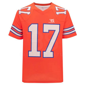 Camiseta de fútbol americano de manga corta con diseño de su equipo Camiseta de fútbol americano personalizada para hombre con diseño de panel lateral - Product Image 1