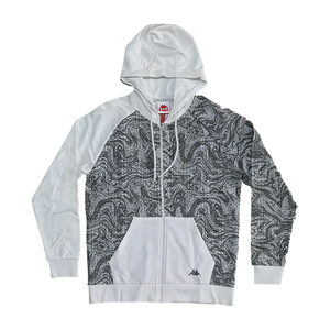 Sudadera de lana AOP 100% algodón personalizada al por mayor para hombre con capucha y bolsillo de invierno con cremallera completamente abierta y estampado de alta calidad - Product Image 1