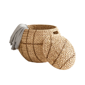 Panier de rangement pour bébé en jacinthe d'eau de haute qualité avec couvercle, couleur personnalisée, style dessin animé, pour vêtements, sac, chambre à coucher, fabriqué au Vietnam - Product Image 1