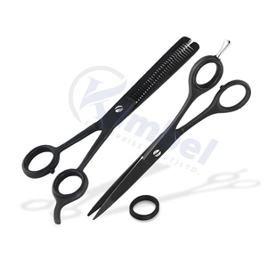 ชุดหวีกรรไกรสแตนเลสสำหรับร้านเสริมสวยชุดกรรไกรตัดผมสีดำ - Product Image 3
