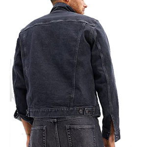 ทำโลโก้ของคุณเอง แจ็คเก็ตยีนส์ราคาถูก ขายดี โลโก้พิมพ์อย่างมืออาชีพ แจ็คเก็ตยีนส์คุณภาพดีสำหรับผู้ชาย - Product Image 2