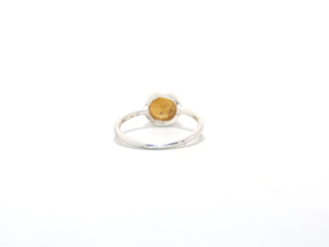 Anillo de Plata de Ley con Citrino de Moda para Mujer, Joyería de Piedras Preciosas Ecológica para Bodas y Fiestas - Product Image 4