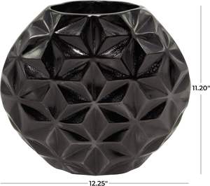 Jarrón brillante Artistryl floreros dorados jarrón de Metal decorativo con detalles de textura floral para el hogar, la Oficina y la decoración de eventos - Product Image 3