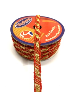 GIMP Braid trims แบบคลาสสิก8mm สำหรับตกแต่งรองเท้าและเบาะตกแต่งสิ่งทอตามสั่ง - Product Image 5