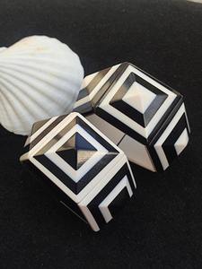 Bracelet jonc géométrique multicolore en acrylique irrégulier pour femme, accessoires empilables tendance, bijoux de mode écologiques pour mariage - Product Image 6