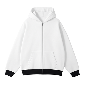 Sweats à capuche surdimensionnés zippés qualité supérieure 100% coton - Product Image 1