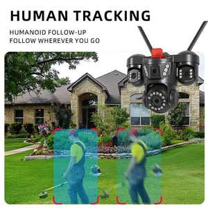 מצלמת כיפה סולארית Honeyguard HSC179 עם חיישן CMOS, ניטור ביתי, שליטה מרחוק דרך טלפון נייד, מצלמה כפולה חיצונית HD, 4G, IP66 - Product Image 4