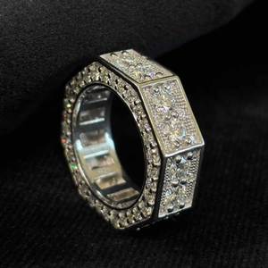 Wholesale Giant Branded Moissanite Diamond Cut 18K Gold And 925 Silver Plated IGI Certified Trendy Diamond Rings - Product Image 2
