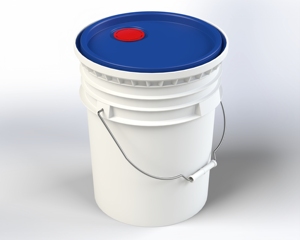 Cubo de Plástico de Grado Alimenticio de 5 Galones con Tapa Gamma de Doble Junta Fácil de Abrir, Contenedor de Almacenamiento Hermético a Prueba de Fugas - Product Image 1