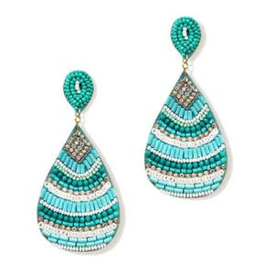 Pendientes de cuentas de semillas multicolores hechos a mano, nuevos pendientes de gota festivos de moda de último diseño con elección de color personalizada - Product Image 2
