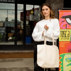Sac fourre-tout en toile recyclée pour femme - Product Image 2