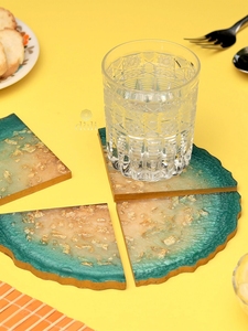 Posavasos epoxi de resina con diseño de flores de alta calidad para posavasos de resina para decoración del hogar al por mayor por Artesanías Taqi - Product Image 3