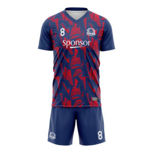 ชุดฟุตบอลของผู้ชายชุดฟุตบอลระบายอากาศได้ดีแห้งเร็วออกแบบอย่างมืออาชีพ - Product Image 3