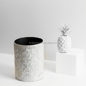 Superior Quality Handmade Classic Stylish Decorative Mother Pearl Bathroom <b>Set</b> Includes Bin Liquid <b>Soap</b> Dispensers India RF - Product Image 2