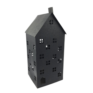 Maison d'oiseau noire en métal attirant la forme de cabane de style suspendu avec un design élégant pour un look contemporain Maisons en métal les plus vendues - Product Image 1