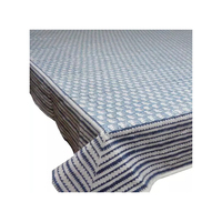 Hochwertige Indische Handgefertigte Blockdruck-Baumwolle Anarkali Blaue Offene Handarbeit Umweltfreundliche Anpassbare Hochzeits-Tischdecke