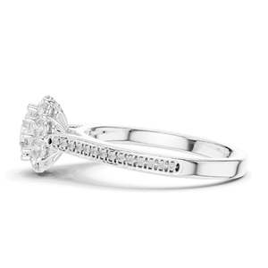 Anillo de Compromiso con Diamante de Laboratorio Redondo Brillante de 1.318 CT para Mujer, Claridad VVS-VS EF, Oro de 18K, 14K, 10K y Plata 925 - Product Image 6