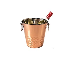 Diseño de lujo nuevo enfriador de vino de acero inoxidable cubo de hielo con asas cubo enfriador de vino de metal con soporte fabricado en India - Product Image 2
