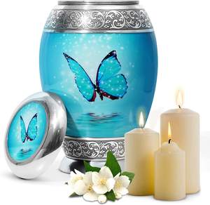 Urna de cremación calada de mariposa para cenizas, urnas funerarias decorativas, tamaño adulto - Product Image 1