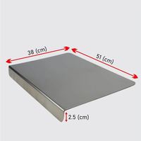 Planche de travail de cuisine en acier inoxydable 304, multifonctionnelle pour la cuisson et le découpage - Sans danger pour les aliments, compatible lave-vaisselle, paroi épaissie