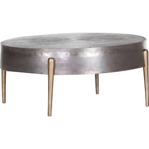 Table basse supérieure en métal de produit attrayant avec la jambe enduite de poudre d'or - Product Image 1