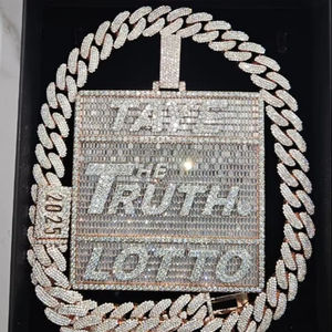 Customized Men's 3D Shining Buss Jewelry VVS Moissanite Pass Diamond <b>Tester</b> Iced out Plated 3D Ball Pendant Charm - Product Image 1