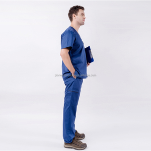 Ensemble de gommages médicaux unisexe Comfort Fit Design personnalisé Fabriqué au Vietnam Tissu spandex rayonne polyester avec jambes droites Infirmières - Product Image 2