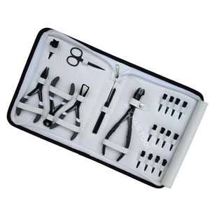 Professional Salon Hair <b>Extension</b> Applicator Kit Micro Bead Crimper Remover Tape-In Plier Bride Parting Ring Scissors & <b>Clips</b> - Product Image 1