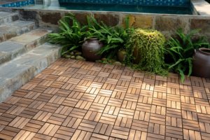 BeNK-Baldosas de madera con base de plástico para suelo, baldosas de Acacia Natural de 12 listones, para balcón y jardín, gran oferta, VietNam - Product Image 5