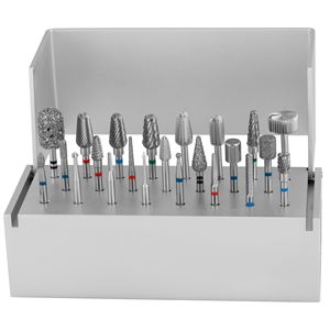Support en aluminium pour mini-fraiseuses 4" x 2 3/4" x 1 1/2" – Contient 23 fraises – Utilisation manuelle - Product Image 1