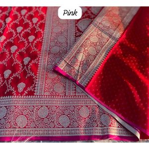 Mới Thời Trang Đảng Mặc Banarsi Lụa Saree Với Áo Mảnh Ấn Độ Phụ Nữ Mặc <span class=keywords><strong>Sari</strong></span> Bán Buôn Surat Bởi Saurya Cuộc Sống Phong Cách - Product Image 3