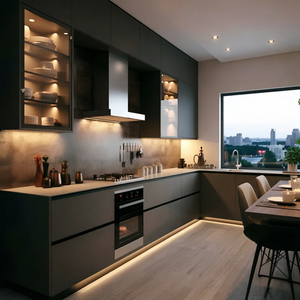 Basi per Mobili da <span class=keywords><strong>Cucina</strong></span> Modulari in Acciaio Inox Realgres Mobile da <span class=keywords><strong>Cucina</strong></span> <span class=keywords><strong>Vintage</strong></span> con Anta a Finitura a Specchio - Product Image 1