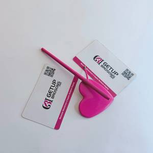 GETUP BROSONS Heart Shape <b>Compact</b> <b>Mirror</b> 3X Magnification Pink Stainless Steel Eyelash <b>Mirror</b> Custom Logo - Product Image 2