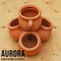 Pasokan Grosir AuroraPots Pot Taman Terakota dengan Lubang Drainase Ramah Lingkungan Desain Ringan dan Tahan Lama Layanan Logo Gratis