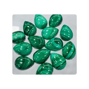 Malachite naturale di alta qualità 10x14mm pera Cabochon lotto all'ingrosso di pietre di cristallo naturale pietra Cabochon produttore