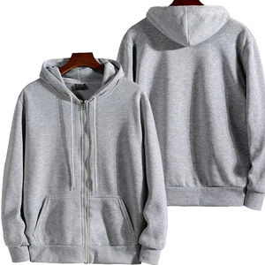 Sudadera con capucha de forro polar grueso 100% algodón para adultos, personalizable con impresión digital, bolsillo, cremallera transpirable, aplique de invierno, bajo precio. - Product Image 1