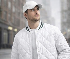 Chaqueta Bomber Acolchada de Invierno para Hombre, Estilo Universitario, OEM ODM, Chaqueta de Béisbol Ligera con Acolchado Frontal Personalizado, Proveedor Mayorista de Ropa Exterior - Product Image 3