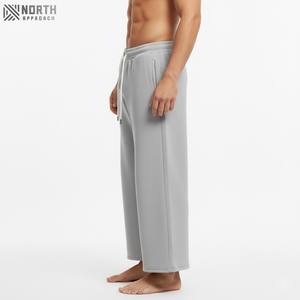 กางเกงวอร์มขากว้างสำหรับผู้ชายกางเกงวิ่งขายาวตรงผ้าคอตตอนสำหรับ100% - Product Image 4