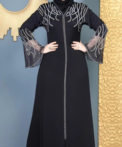Vente à Chaud Abaya Brodée Vêtements Islamiques Arabes pour Femmes Abaya Brodée Dubaï Designs Hiver Nouvelles Collections - Product Image 3