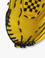 Venta caliente guantes de béisbol guantes de último diseño guantes deportivos tamaño personalizado y diseño partido de béisbol entrenamiento color amarillo
