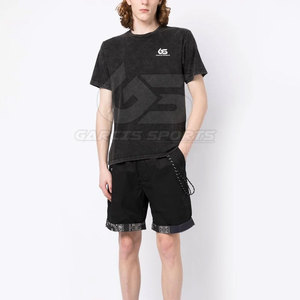 เสื้อยืดผู้ชายโอเวอร์ไซส์ผ้าคอตตอนซัก100% ซักแบบกรดสำหรับผู้ชายเสื้อซักแบบแฟชั่นแนวสตรีท - Product Image 2