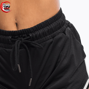 OEM Custom Women's Polyester Gym <b>Shorts</b> Quick-Drying Breathable Fitness 2-in-1 Loose Elastic Waist with Custom Print - Product Image 4