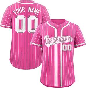 Sublimation Baseball 100% T Shirt Jersey Polyester Uni Logo Broderie Maillot Baseball - Product Image 4