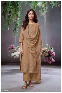 Premium Handloom Algodón Bordado Salwar Kameez Party Wear Ropa india y pakistaní Catálogo completo disponible a precio mayorista - Product Image 4