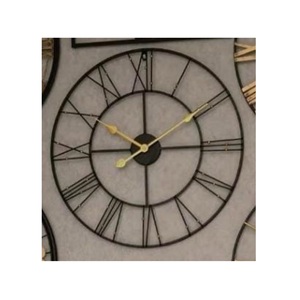 Reloj de pared circular de Metal negro, y la Oficina para el hogar, dormitorio, números romanos simples, decorar, arte, de pared - Product Image 1