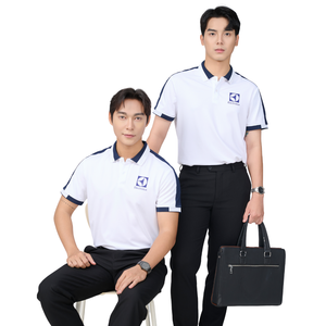 Camisas personalizadas Diseño de polo unisex 87% Poliéster 13% Spandex con acento en los hombros Transpirable y sin logotipo para la marca - Product Image 1