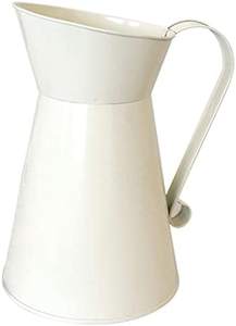 Vase à fleurs en métal rustique personnalisé Belle Vous, seau à lait de ferme Vintage galvanisé avec couleur noire - Product Image 2