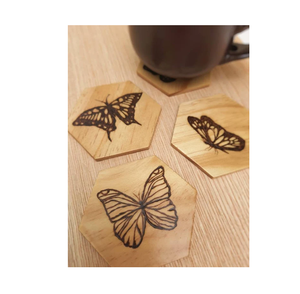 จานรองแก้วไม้ทรงกลมทรงสี่เหลี่ยมอุปกรณ์ทำจากไม้ผลิตเป็นมิตรต่อสิ่งแวดล้อม - Product Image 1