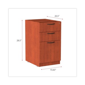 Organizador de oficina de madera serie Alera Valencia, 15,63 pulgadas. X 20.5 Pulgadas X 28.5 Pulgadas Caja Archivadora con Pedestal Completo de Caoba - Product Image 4